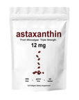 Astaxanthin 12mg – 120 Softgels | Natural Microalgae Skin & Tanning Support