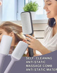 Self-Cleaning Anti-Static 4 in 1 Hairbrush
